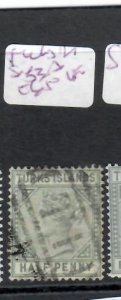 TURKS ISLANDS  QV 1/2D   SG 33A   VFU    PP0722H