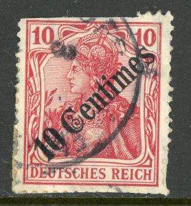 Germany 1908 Offices in Turkey 10 Centimes/10pf Carmine Scott # 56 VFU K795