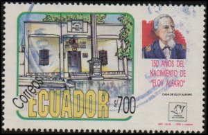 Ecuador 1290 -Used -700s Pres. E. Alfaro / House in Montecristi (1992)(cv $1.00)