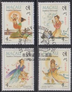 Macau 1998 Legends and Myths Series V: Ma Chou Stamps Set of 4 Fine Used