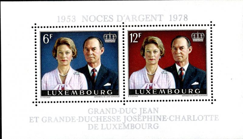 LUXEMBOURG  607 MNH S/S SCV $2.00 BIN $1.25