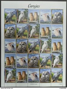 2014 Sao Tome & Principe Owls Birds Fauna #5594-98 ! Unique Big Sh ** Qw85