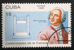 CUBA Sc# 3717 SCIENTISTS science  LOMONSOV 15c  1996 used cto