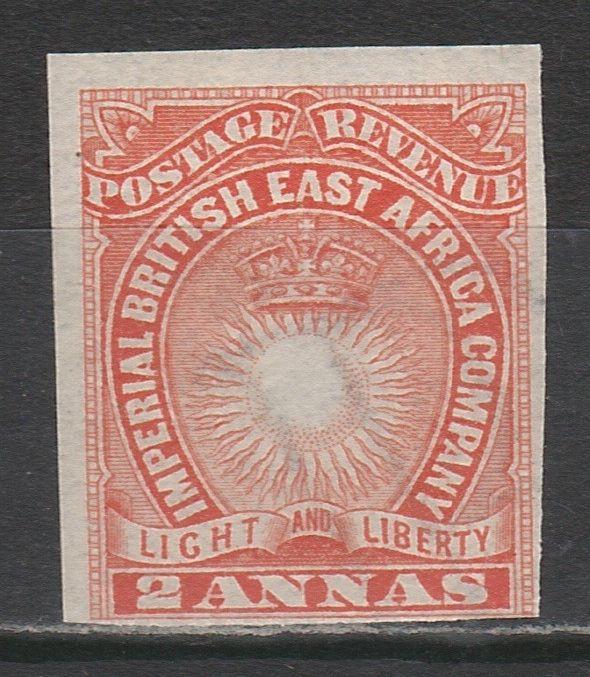 BRITISH EAST AFRICA 1890 LIGHT AND LIBERTY 2A IMPERF