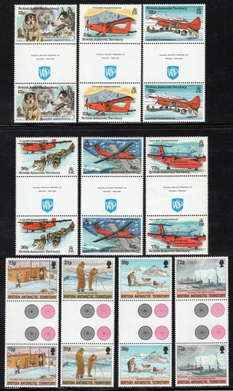 British Antarctic Territory 1994 2 Good Sets in Gutter Pairs MNH CV$63+