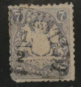 Bavaria German State Scott  26 used stamp