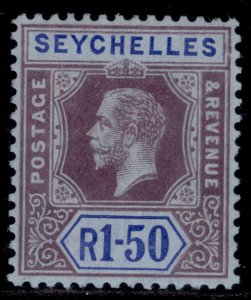 SEYCHELLES GV SG95a, 1r 50 blue-purple & blue/blue, VLH MINT. Cat £25.