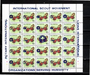 Guyana 1989 MNH Sc 2092-2095 sheet of 25 BLUE PROOF (one sheet)