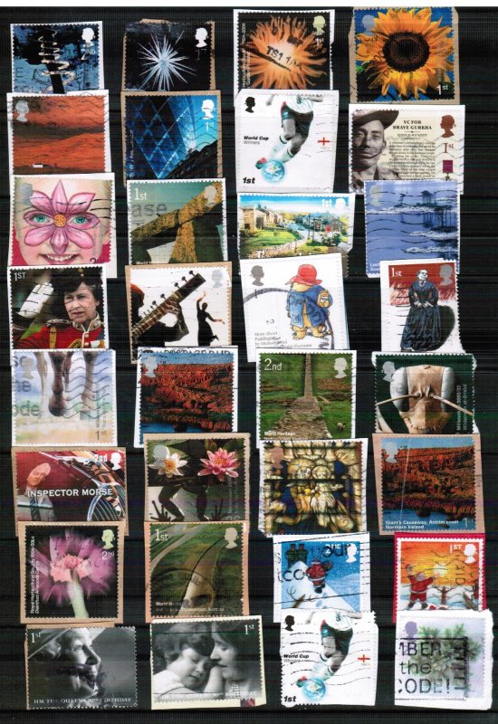 GB STAMP MODERN STAMP COLLECTIONS ON PAPER USED 03