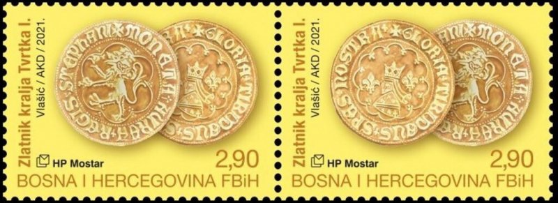 Bosnia and Herzegovina Mostar 2021 MNH Stamps Scott 438 Coins