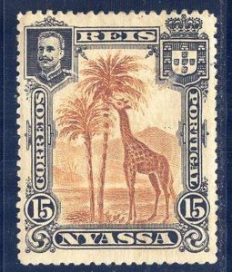 Nyassa Mozambique 1901 Nature Giraffes Mi. 30 MH
