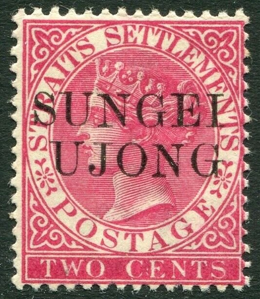 SUNGEI UJONG-1890 2c Bright Rose Sg 43d MOUNTED MINT V32442