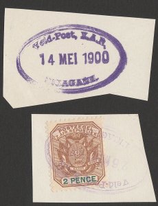 TRANSVAAL-BOER WAR 1899 Boer invasion of Natal Postmark Veld Post ZAR Ingagane.