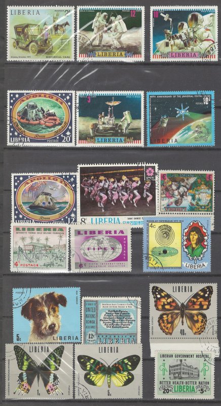 COLLECTION LOT # 41 LIBERIA 87 STAMPS CLEARANCE