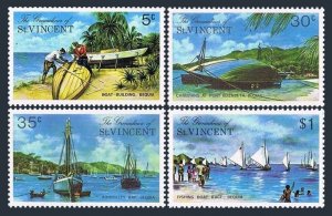 St Vincent Gren 29-32, MNH. Mi 28-31. Bequia Island 1974.Boat building,Port,Bay,