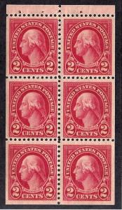 634d Mint,OG,VLH... Booklet Pane... SCV $1.50... VLH in selvage only