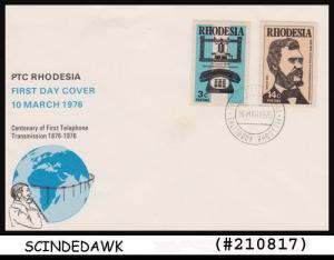 ZIMBABWE / RHODESIA - 1976 Centenary of First Telephone Transmission - 2V FDC