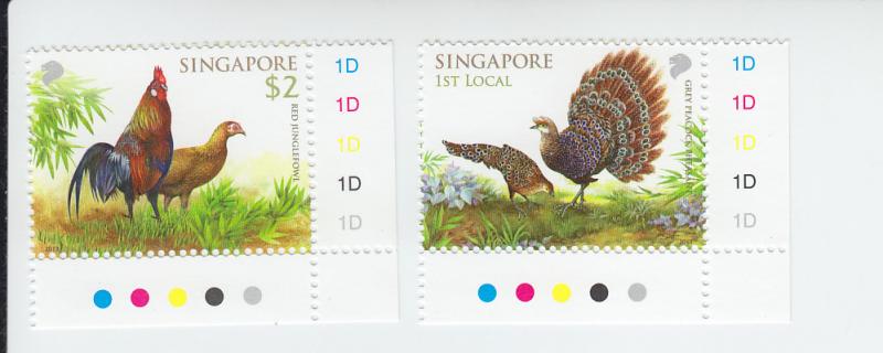 2013 Singapore Hen/Peacock Joint VietNam (Scott 1626-27) MNH