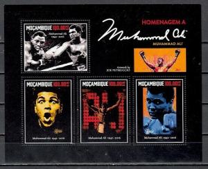 Mozambique, 2016 issue. Olympic Boxer Mohammad Ali sheet of 4. ^