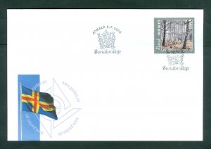 Aland. 2008 Cover. Spc. Cancel: Jomala. Landscape, Lumparland. Sc.# 274