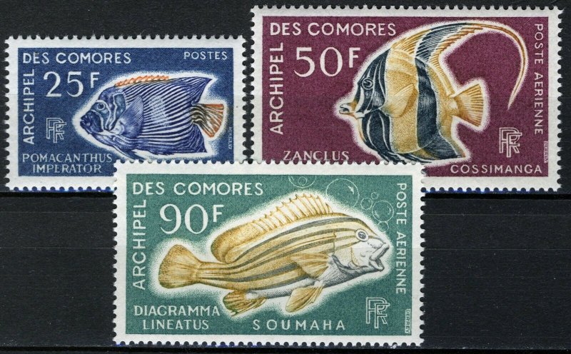 Comoro Island 1968 Fish, Seafishes 3 of 4v VF MNH