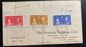 1937 Mafeking Bechuanaland First Day Cover FDC King George VI Coronation KGVI