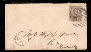 Canada #17b Used Fine On Cover To Paris Kentucky - Back Flap Has Tears