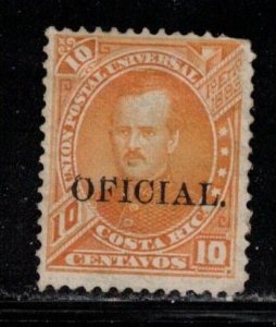 COSTA RICA Scott # O21 Unused NO GUM - Hinge Remnant - Overprint