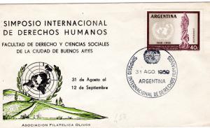 Argentina 1959 Congress of Human Rights (UN) Bs.As.Special Postmark Cover