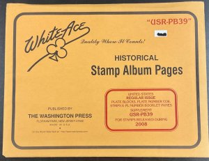 White Ace Historical Stamp Album US Pages Regular Supplement USR-PB39 2008  NEW