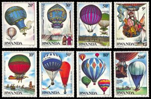 Rwanda 1984 Scott #1183-1190 Mint Never Hinged