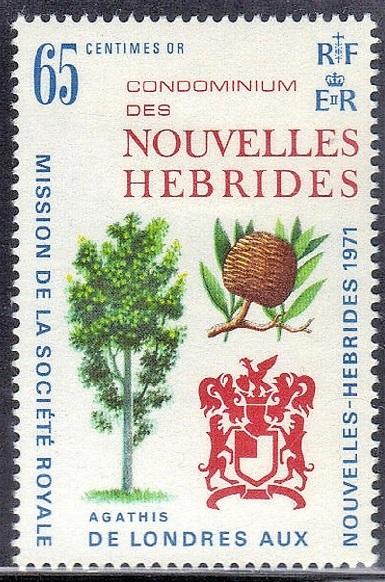 1971 New Hebrides 310 Trees 2,50 €