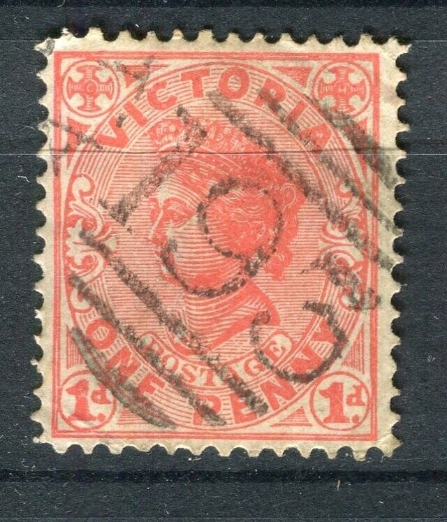 AUSTRALIA; VICTORIA 1890s classic QV issue used 1d. Numeral Postmark 193 