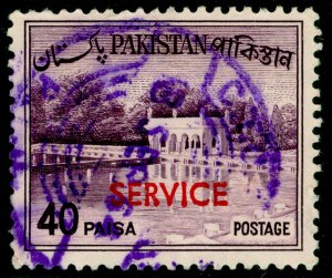 PAKISTAN SG O101, 40p deep purple, FINE USED. Cat £13. 