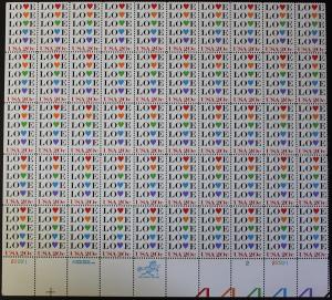 US #2072 Mint Sheet Love wedding