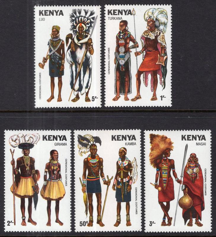 Kenya 314-318 Costumes MNH VF