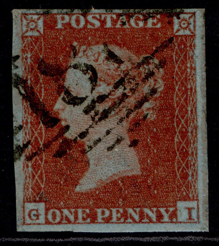 GB QV SG10, 1d DEEP red-brown, FINE USED. Cat £50. IRELAND GI