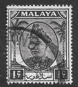 Malaya - Selangor  (1949)  - Scott # 80,   Used