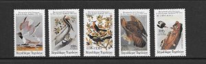 BIRDS - TOGO #1332-6  AUDUBON  MNH