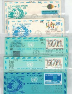 U.N. UNITED NATIONS STATIONERY COLLECTION SET OF 75 FDCs Few Better $90 retail