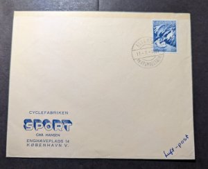 1988 Greenland Airmail Cover Kungmint to Copenhagen Denmark Sport Cycle Factory