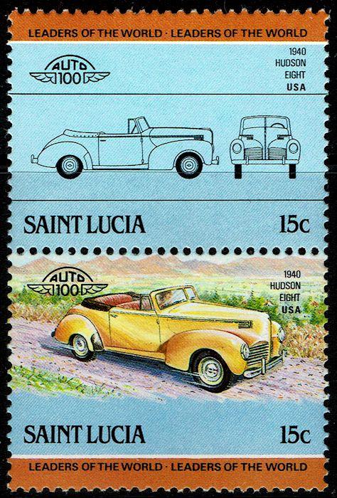 St Lucia #739  MNH - Classic Cars Vintage Automobile Hudson Eight (1985)