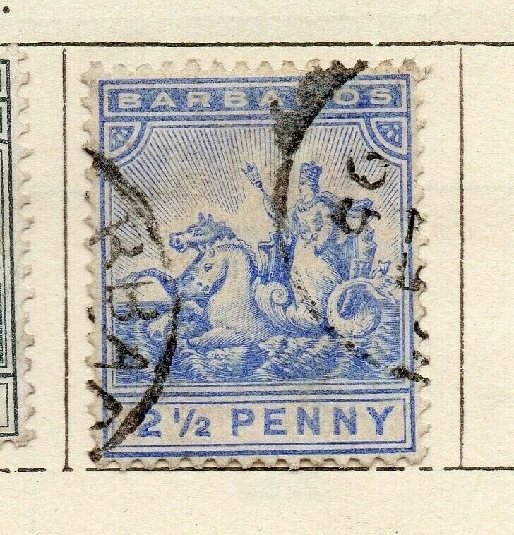 Barbados 1892 Early Issue Fine Used 2.5d. NW-114678