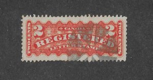 Canada Sc #F1 2c orange red used with cork VF