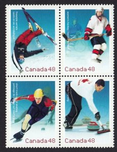 WINTER OLYMPIC = HOCKEY CURLING = Canada 2002 #1936-1939 [1939a] MNH Block of 4