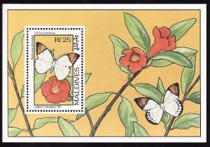 Maldives-Sc#1906-sheet-unused-NH-Butterflies-