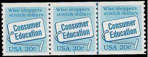 #2005 20c Consumer Education PNC/3 P#4 1982 Mint NH