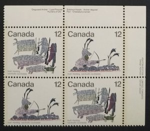 Canada 751a Plate Block UR VF MNH