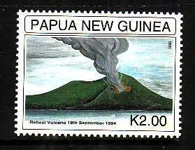 Papua New Guinea-Sc#884- id6-unused NH set-Volcano eruption-1996-