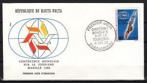 Burkina Faso, Scott cat. 544. Tourism issue with Crocodile on a First day cover.